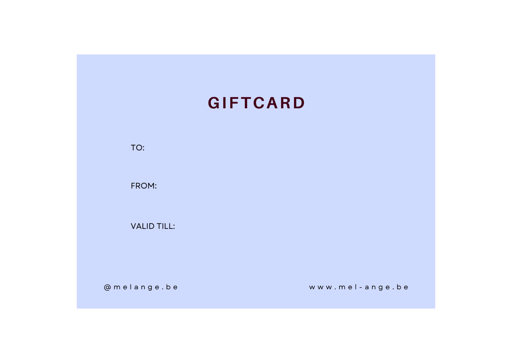 MEL'ANGE cadeaubon